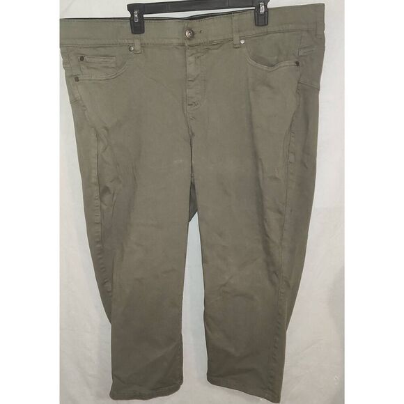 torrid Pants - Torrid Womens Bombshell Skinny Crop Jeans Size 24 GREEN Stretch High Waist Soft.